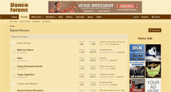 Desktop Screenshot of dance-forums.com