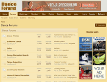 Tablet Screenshot of dance-forums.com